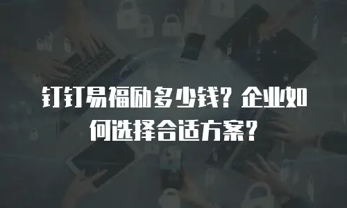 钉钉易福励多少钱？企业如何选择合适方案？