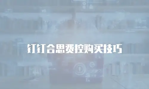 钉钉合思费控购买技巧