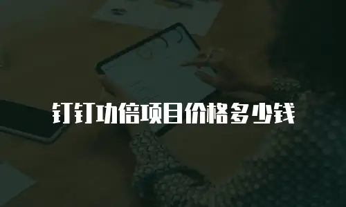 钉钉功倍项目价格多少钱