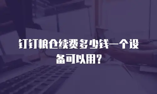 钉钉粮仓续费多少钱一个设备可以用？