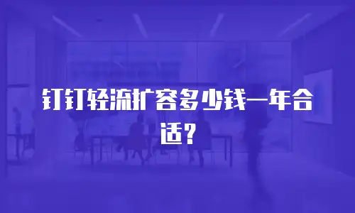 钉钉轻流扩容多少钱一年合适？