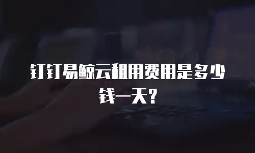 钉钉易鲸云租用费用是多少钱一天？