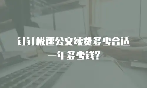 钉钉极速公文续费多少合适一年多少钱？
