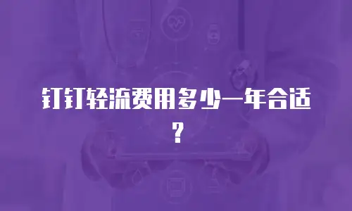 钉钉轻流费用多少一年合适？