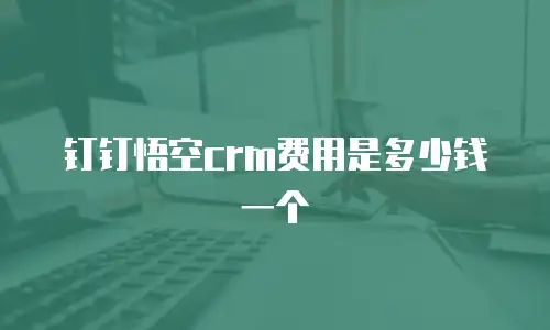 钉钉悟空crm费用是多少钱一个