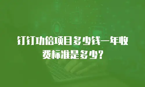 钉钉功倍项目多少钱一年收费标准是多少？
