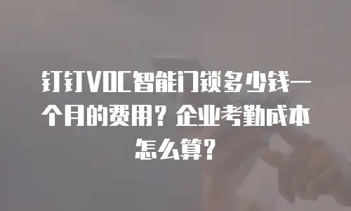 钉钉VOC智能门锁多少钱一个月的费用？企业考勤成本怎么算？