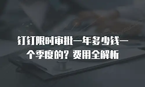 钉钉限时审批一年多少钱一个季度的？费用全解析