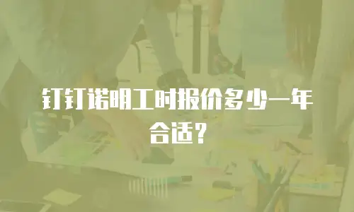钉钉诺明工时报价多少一年合适？