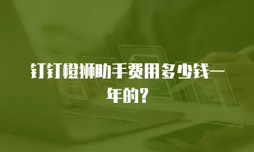钉钉橙狮助手费用多少钱一年的？