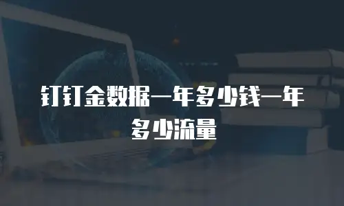 钉钉金数据一年多少钱一年多少流量