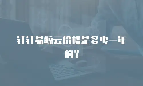 钉钉易鲸云价格是多少一年的？