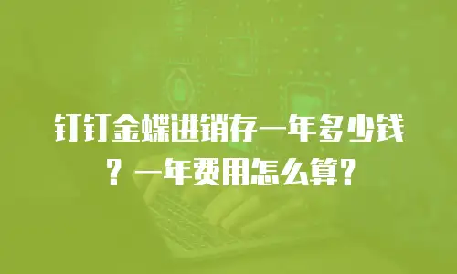 钉钉金蝶进销存一年多少钱？一年费用怎么算？