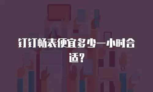 钉钉畅表便宜多少一小时合适？