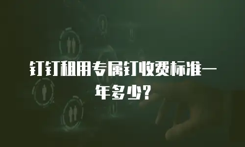 钉钉租用专属钉收费标准一年多少？