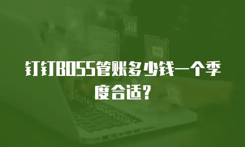 钉钉BOSS管账多少钱一个季度合适？