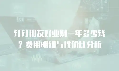 钉钉用友好业财一年多少钱？费用明细与性价比分析