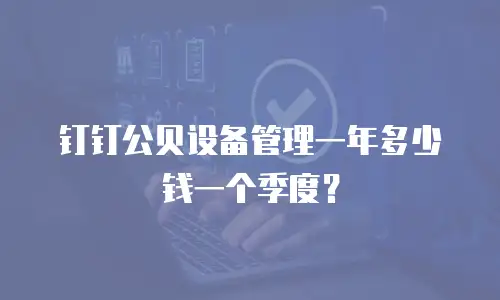 钉钉公贝设备管理一年多少钱一个季度？