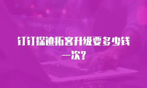 钉钉探迹拓客升级要多少钱一次？
