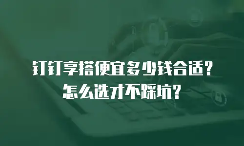 钉钉享搭便宜多少钱合适？怎么选才不踩坑？