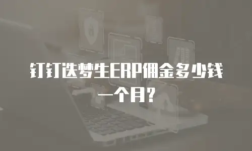 钉钉迭梦生ERP佣金多少钱一个月？