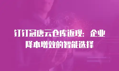 钉钉冠唐云仓库返现：企业降本增效的智能选择