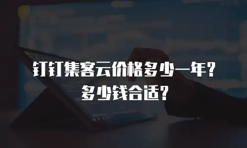 钉钉集客云价格多少一年？多少钱合适？