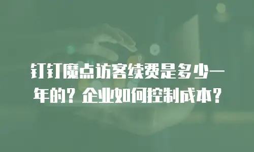 钉钉魔点访客续费是多少一年的？企业如何控制成本？