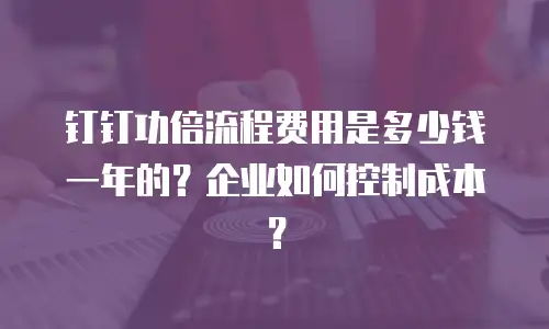 钉钉功倍流程费用是多少钱一年的？企业如何控制成本？