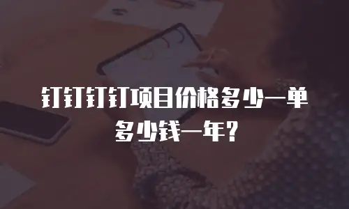 钉钉钉钉项目价格多少一单多少钱一年？