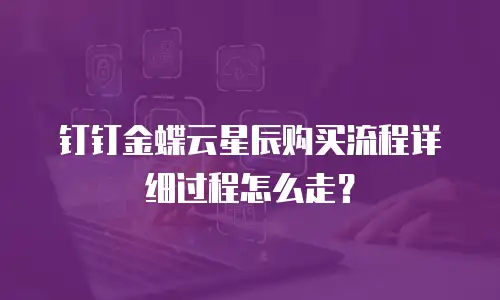 钉钉金蝶云星辰购买流程详细过程怎么走？