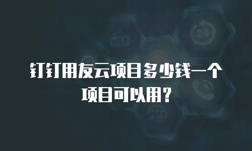 钉钉用友云项目多少钱一个项目可以用？