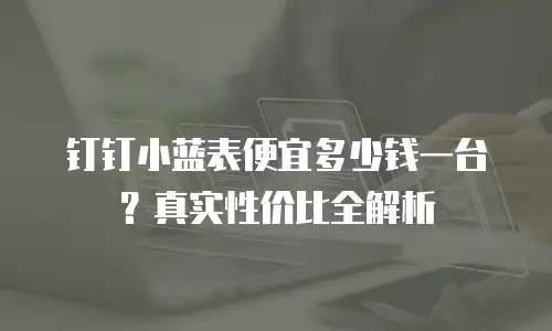 钉钉小蓝表便宜多少钱一台？真实性价比全解析