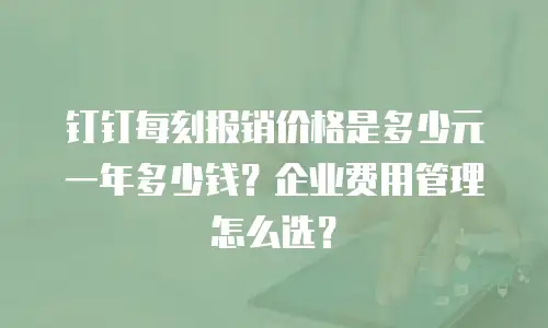 钉钉每刻报销价格是多少元一年多少钱？企业费用管理怎么选？