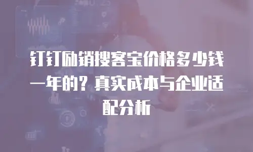钉钉励销搜客宝价格多少钱一年的？真实成本与企业适配分析