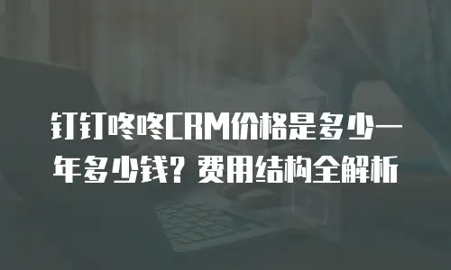 钉钉咚咚CRM价格是多少一年多少钱？费用结构全解析