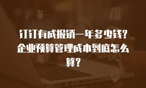 钉钉有成报销一年多少钱？企业预算管理成本到底怎么算？