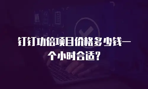 钉钉功倍项目价格多少钱一个小时合适？