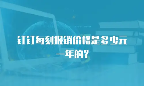 钉钉每刻报销价格是多少元一年的？