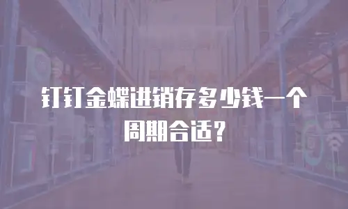 钉钉金蝶进销存多少钱一个周期合适？