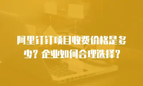 阿里钉钉项目收费价格是多少？企业如何合理选择？
