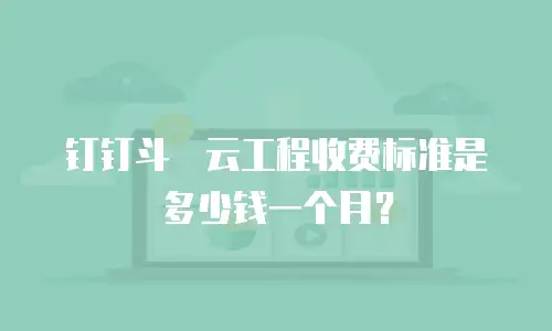 钉钉斗栱云工程收费标准是多少钱一个月？