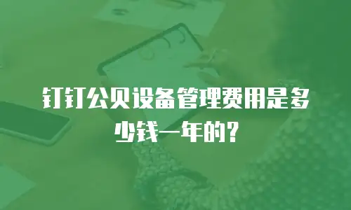 钉钉公贝设备管理费用是多少钱一年的？