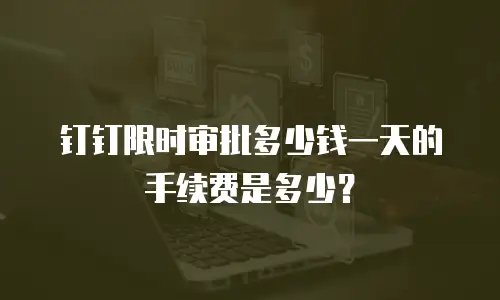 钉钉限时审批多少钱一天的手续费是多少？