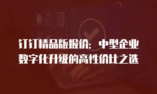 钉钉精品版报价：中型企业数字化升级的高性价比之选