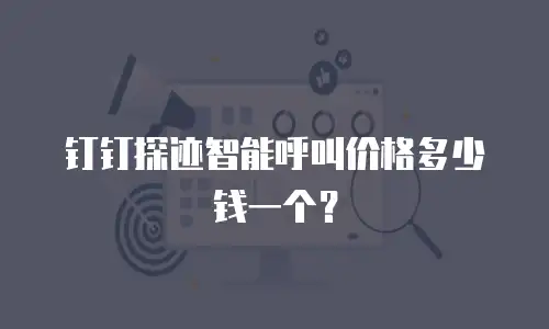 钉钉探迹智能呼叫价格多少钱一个？