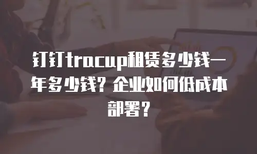 钉钉tracup租赁多少钱一年多少钱？企业如何低成本部署？