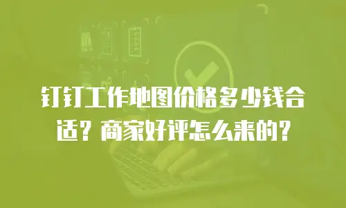 钉钉工作地图价格多少钱合适？商家好评怎么来的？