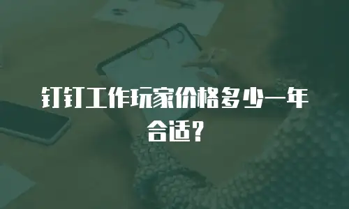 钉钉工作玩家价格多少一年合适？