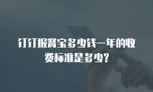 钉钉报餐宝多少钱一年的收费标准是多少？